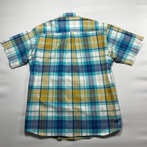 Cinch Men's Short Sleeve Multicolor Plaid Button Up Shirt - Size L - Picture 3 of 5